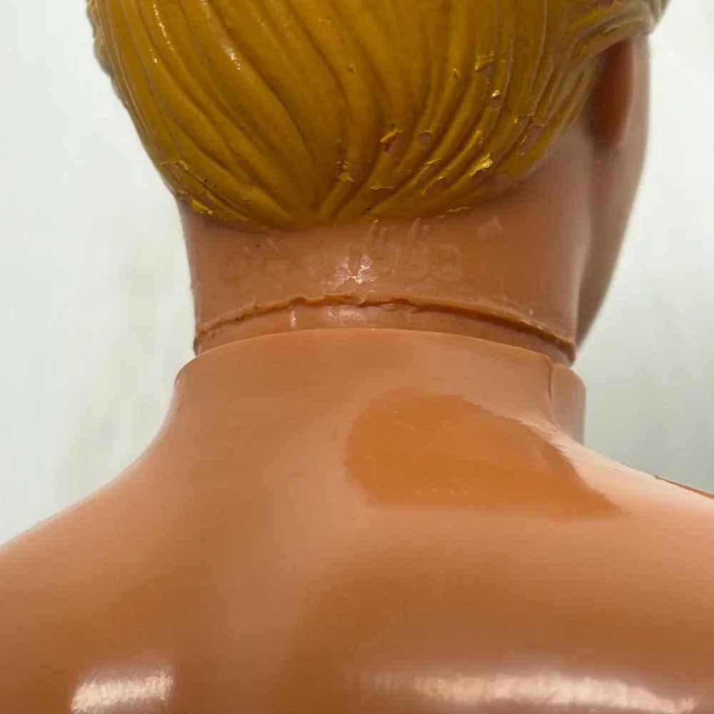 Vintage 1988 Mattel Ken Fashion Doll Tan Molded Blonde Hair Blue Eyes Barbie